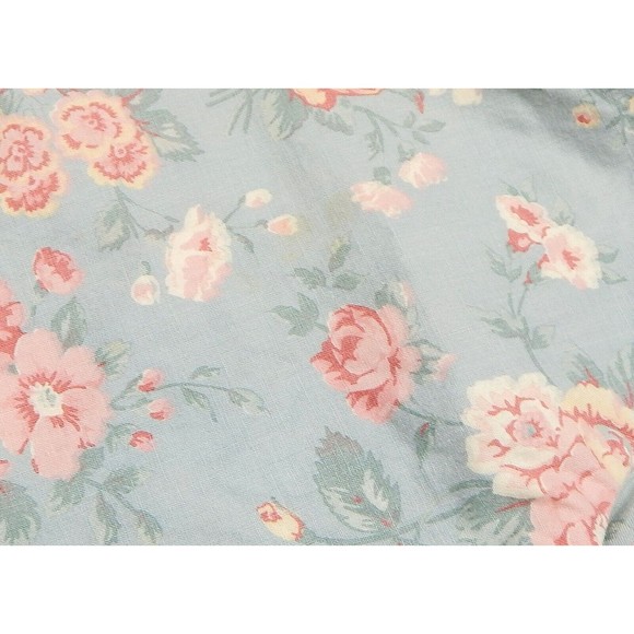 Gunne Sax Blue Prairie Floral Dress Cotton Lace Womens Medium Buttondown 1970's - Picture 7 of 14